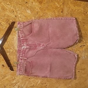 Levi's 569 pink denim shorts